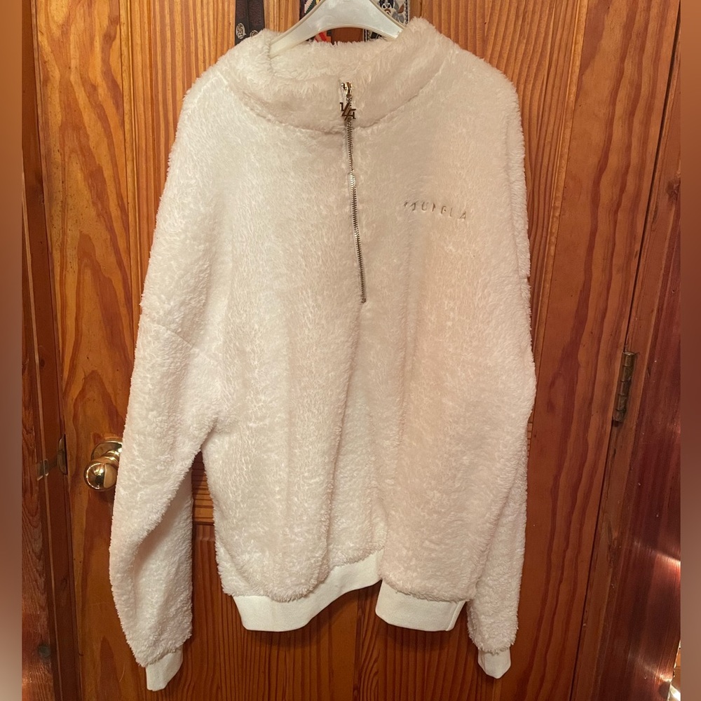 YOUNGLA Quarter Zip Teddy Fleece Pullover